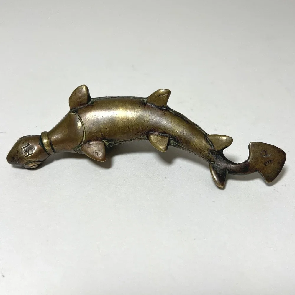 Antique Brass Fish‎ Surma Dani Eyeliner Vintage Old Rare Collectible